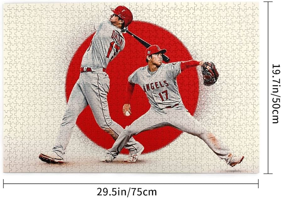 Amazon | 1000ピース ジグソーパズル 野球選手 大谷翔平 木製 50*75cm