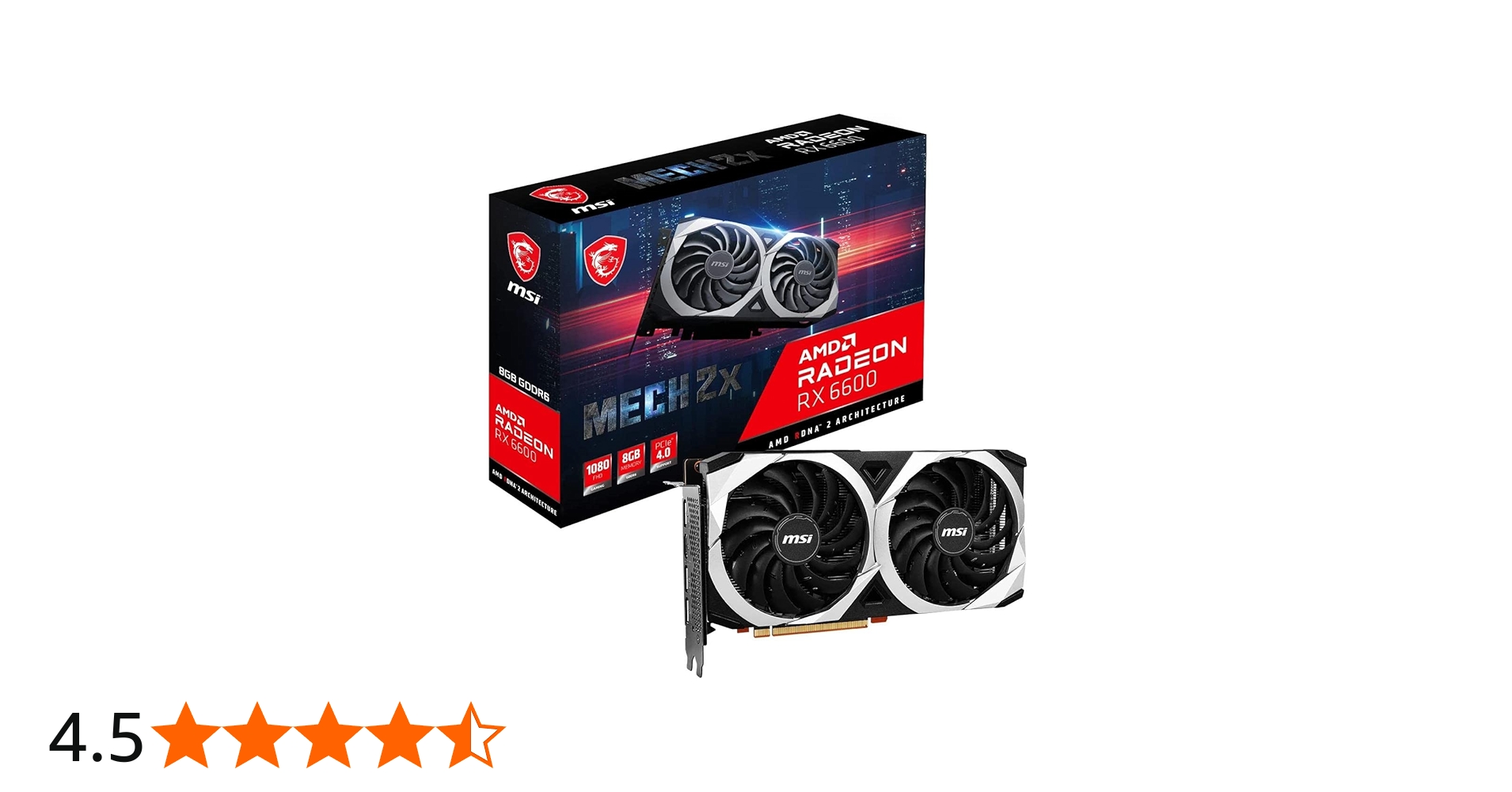Amazon | MSI Radeon RX 6600 MECH 2X 8G グラフィックスボード VD7871