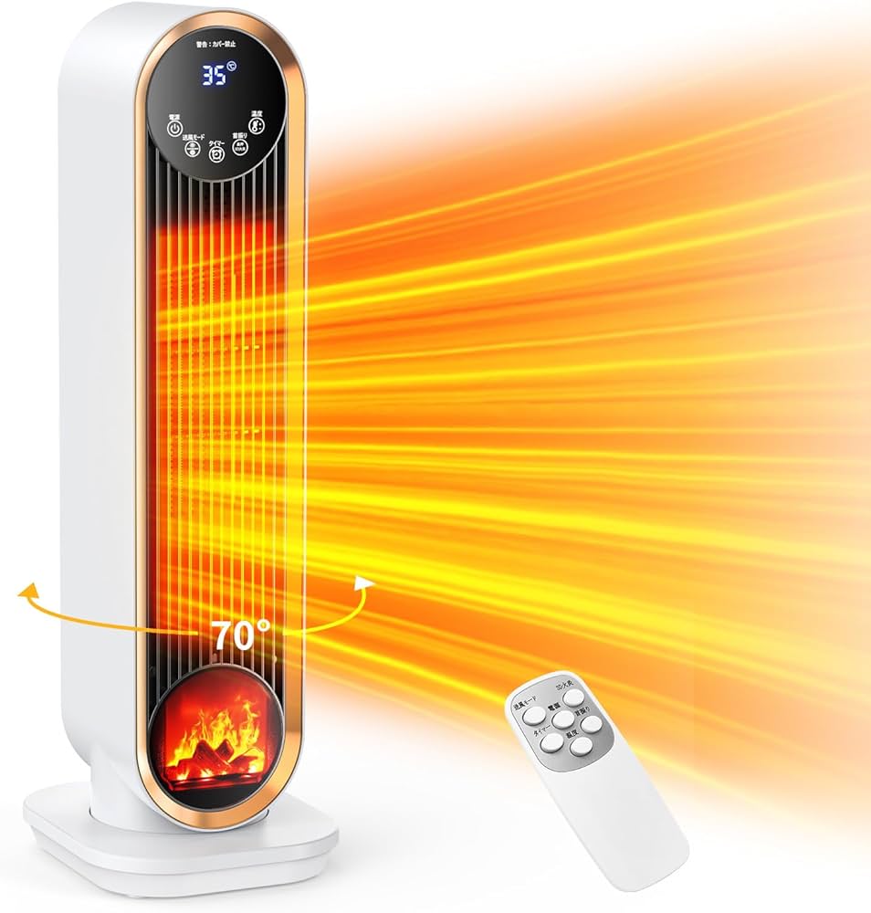 Amazon.co.jp: 【Amazon 限定ブランド】セラミックヒーター 1350W 電気