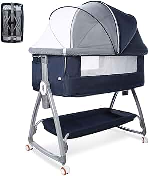 Amazon.co.jp: 新型 5IN1 ベビーベッド 折畳み可能 高さ6段調節可能