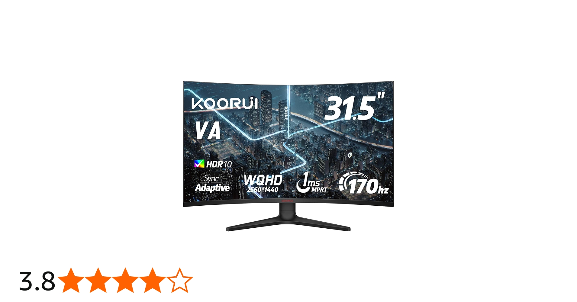 Amazon.co.jp: KOORUI 31.5インチ湾曲ゲーミングモニター : パソコン