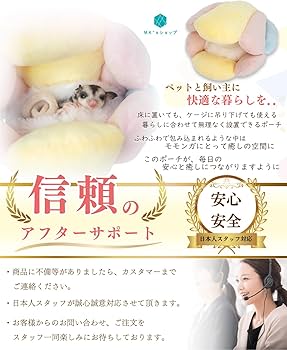 Amazon | 【2Wayで使える 癒しの空間】モモンガ ポーチ 大きめ 吊り