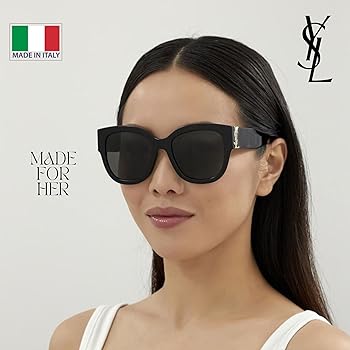 Amazon.com: SAINT LAURENT SL M95/F Square Shape Sunglasses With