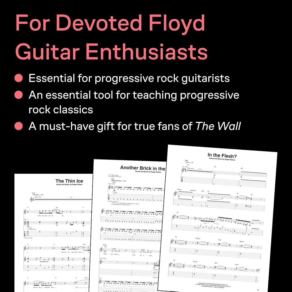 Amazon.com: Pink Floyd The Wall Guitar Recorded Versions | Note