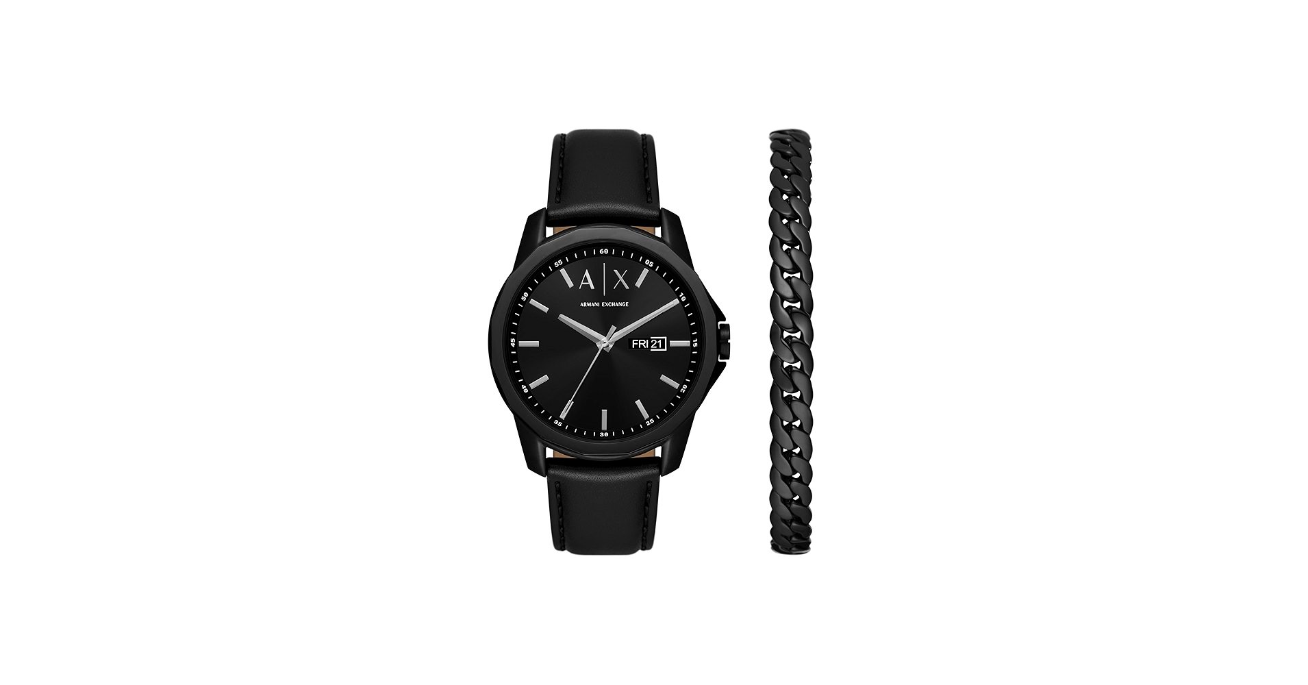 Amazon.com: A|X Armani Exchange Men's Watch, Three-Hand Black