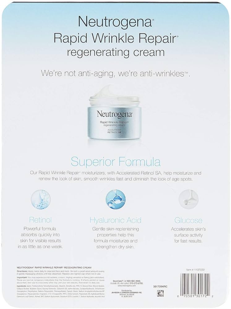 Amazon | Neutrogena 迅速なリンクルリペア再生成クリーム1.7オンス