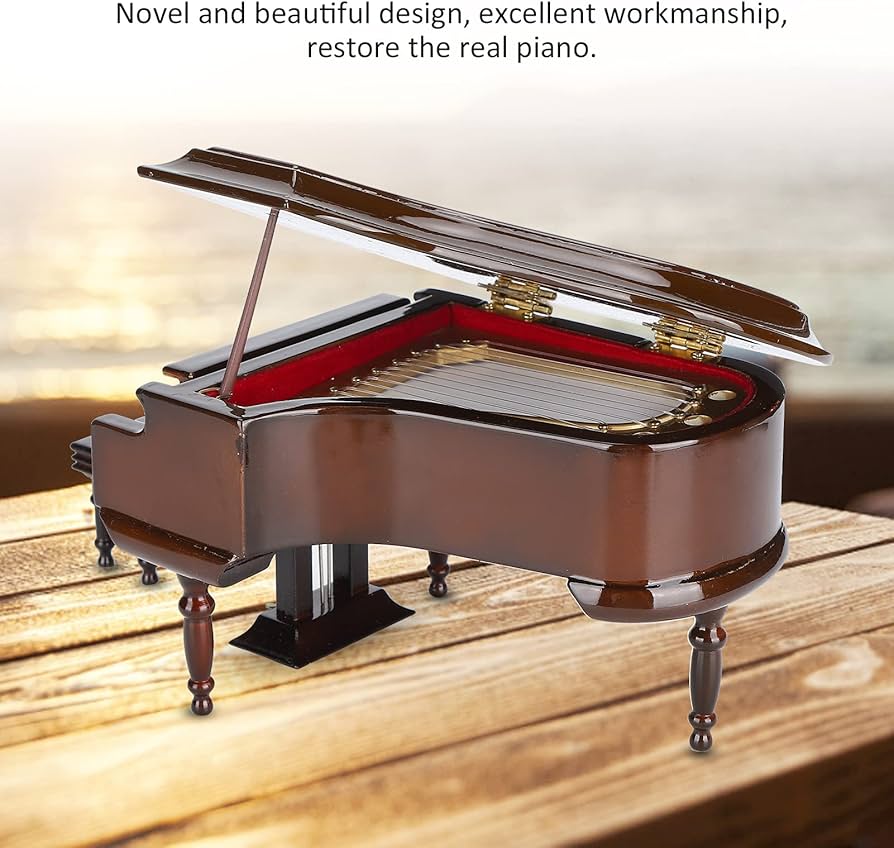 Amazon.co.jp: ドールハウスミニチュアピアノ、スツール付き1:12