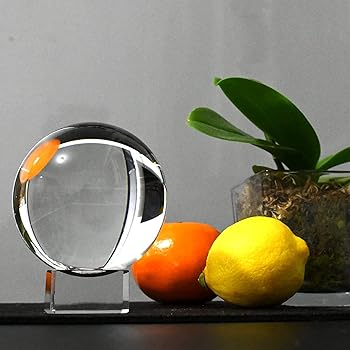 Amazon.co.jp: [TANAKA・YA] 水晶玉 置き台 透明 展示 飾り 置物 装飾