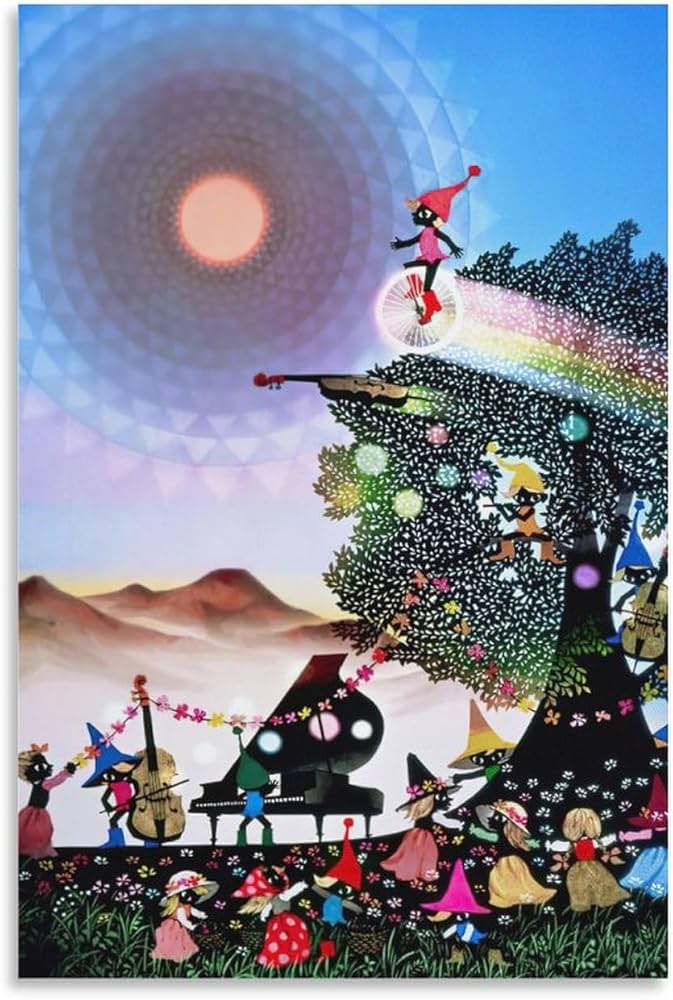 Amazon.co.jp: 藤城清治 油絵 クールの印刷 複製画 絵画 アート