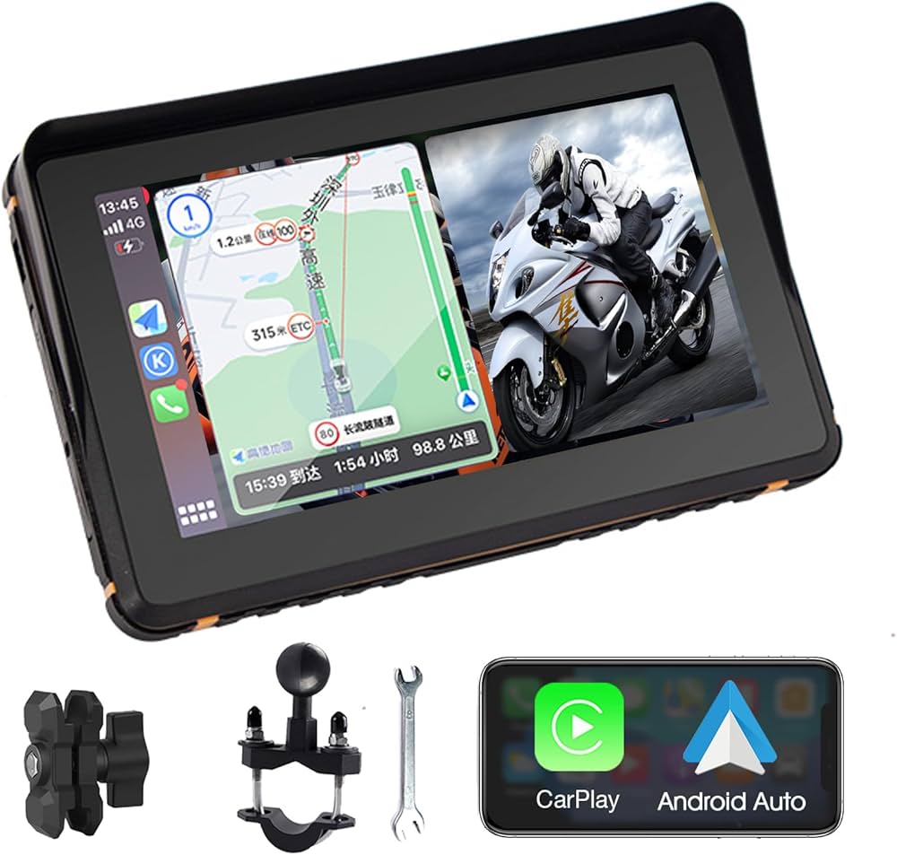 Amazon.co.jp: 7インチ carplay バイク用 carplay ワイヤレス