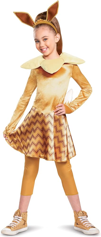 Amazon.co.jp: Disguise Pokemon Eevee Deluxe Girls Costume, Brown