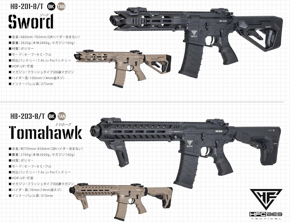Amazon | HFC 電動ガン クイックチェンジシステム Sword ソード TAN HB