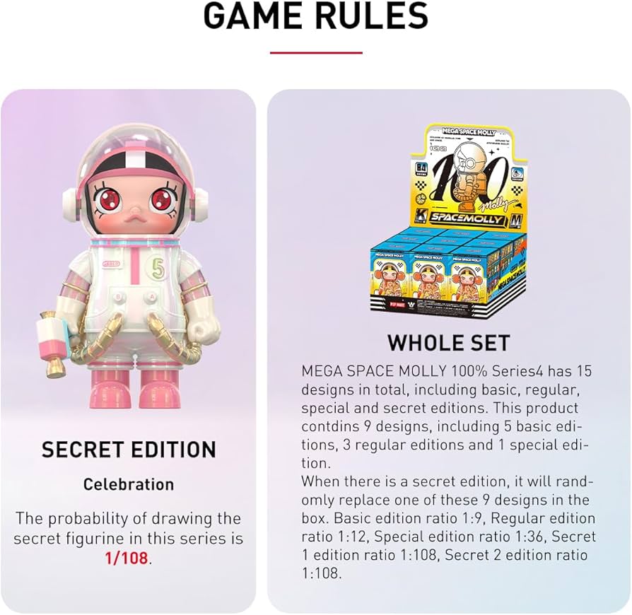 Amazon | POP MART MEGA SPACE MOLLY 100% シリーズ4 【1ピース