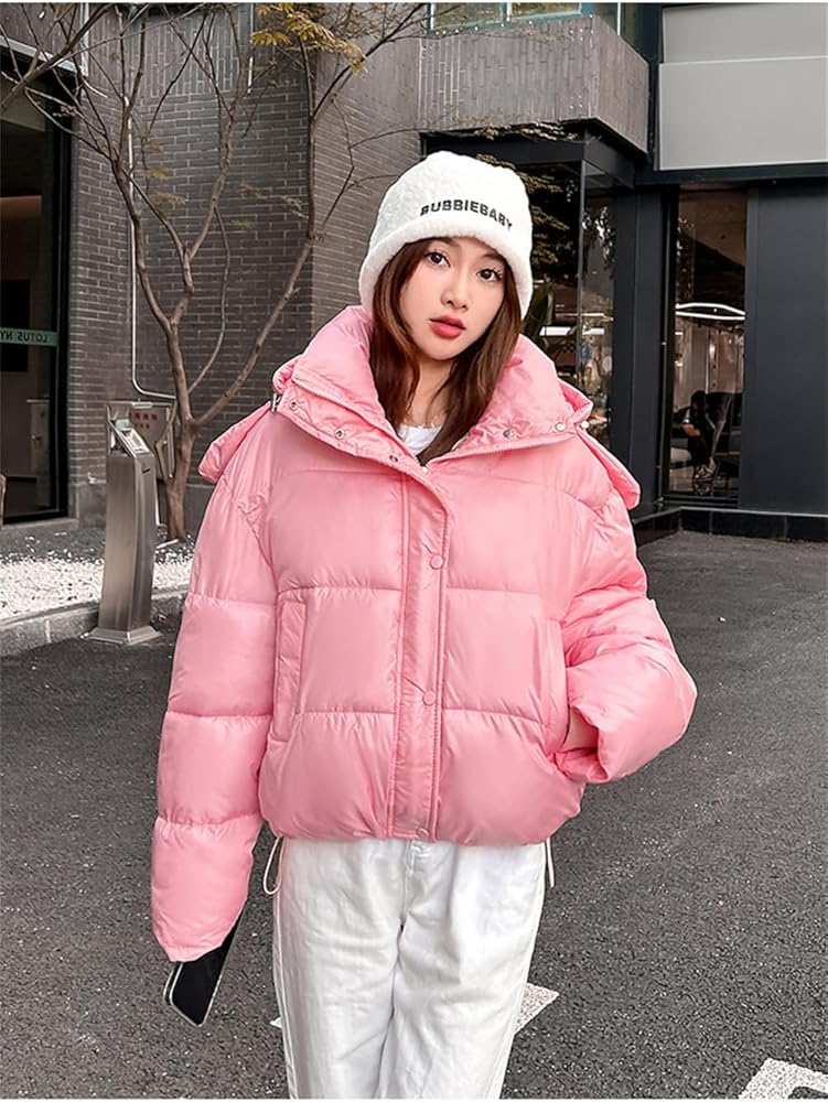 Amazon | [ZHONGJUE] レディース ショート丈 ダウンジャケット