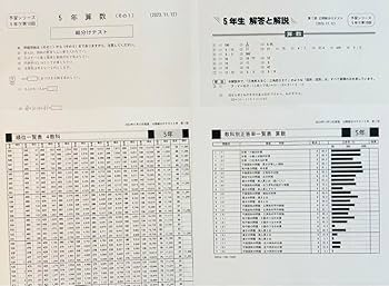 Amazon.co.jp: 四谷大塚 組分けテスト 5年生 2年分過去問解答資料集