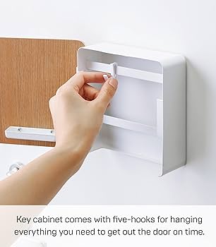 Amazon.com: YAMAZAKI Home Rin Square Magnetic Key Cabinet - Wood