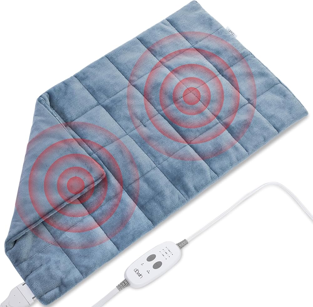 Amazon.com: Massaging Heating Pad for Back Pain Cramps Relief,18