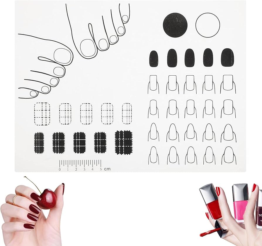 Amazon.co.jp: シリコンネイルマット, アクリルネイル練習シート, 練習