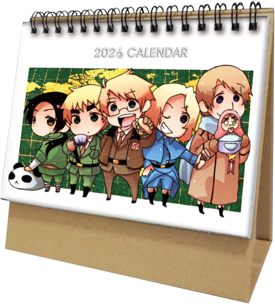 Amazon | ヘタリア カレンダー 2026 年 卓上カレンダー 6 インチ 横長