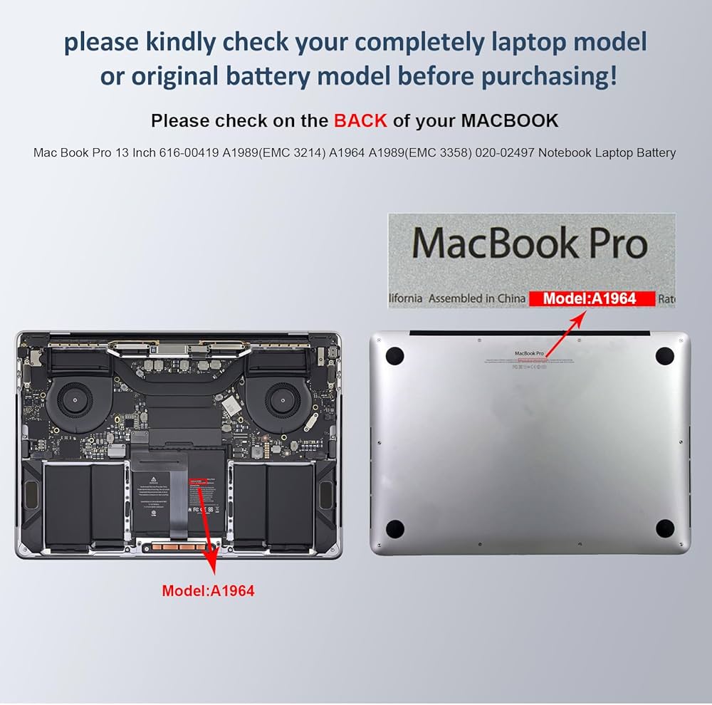 Amazon.com: A1989 A2251 A1964 Laptop Battery for MacBook Pro 13