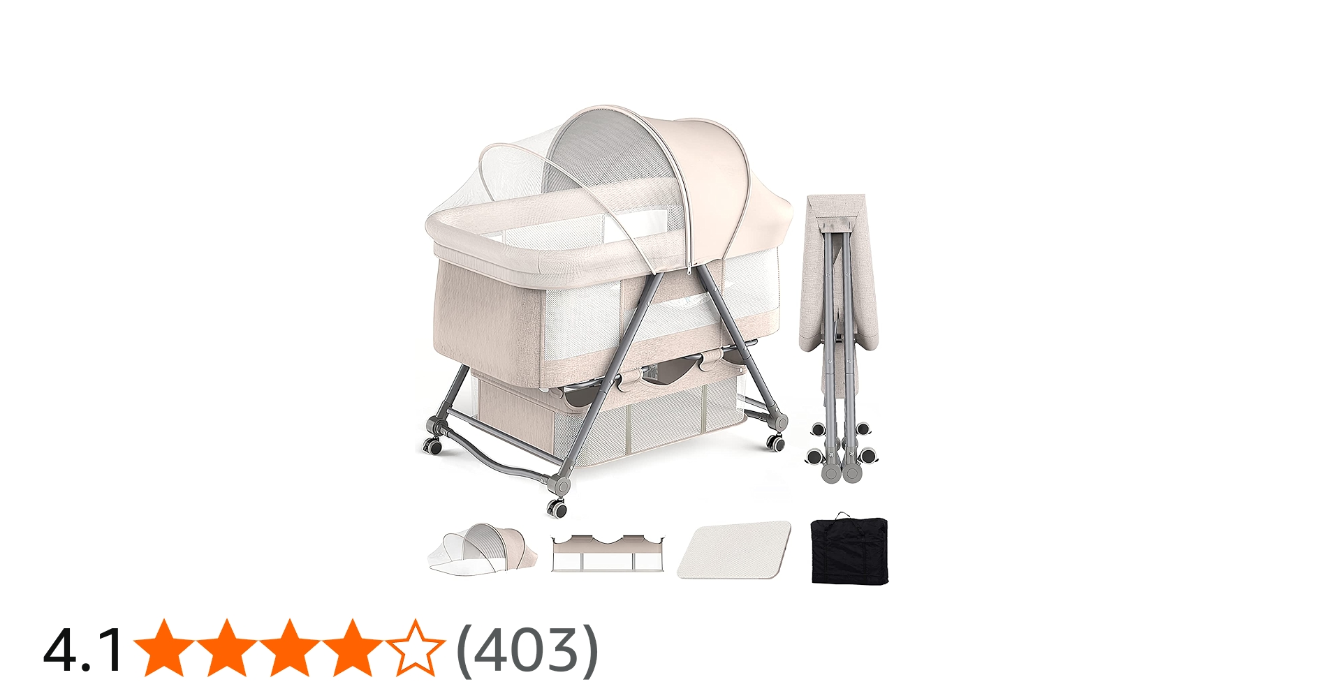 Amazon.co.jp: UBRAVOO ベビーベッド ゆりかご 折りたたみ 組み立て