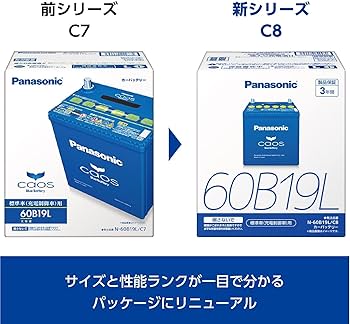 Amazon.co.jp: Panasonic N-60B19L/C8 Caos Blue Battery, Automotive