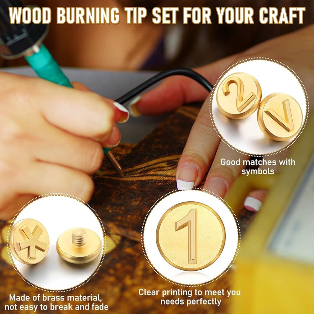 Amazon | LAMELLIS 28個のウッドバーニングチップ番号ウッドバーニング