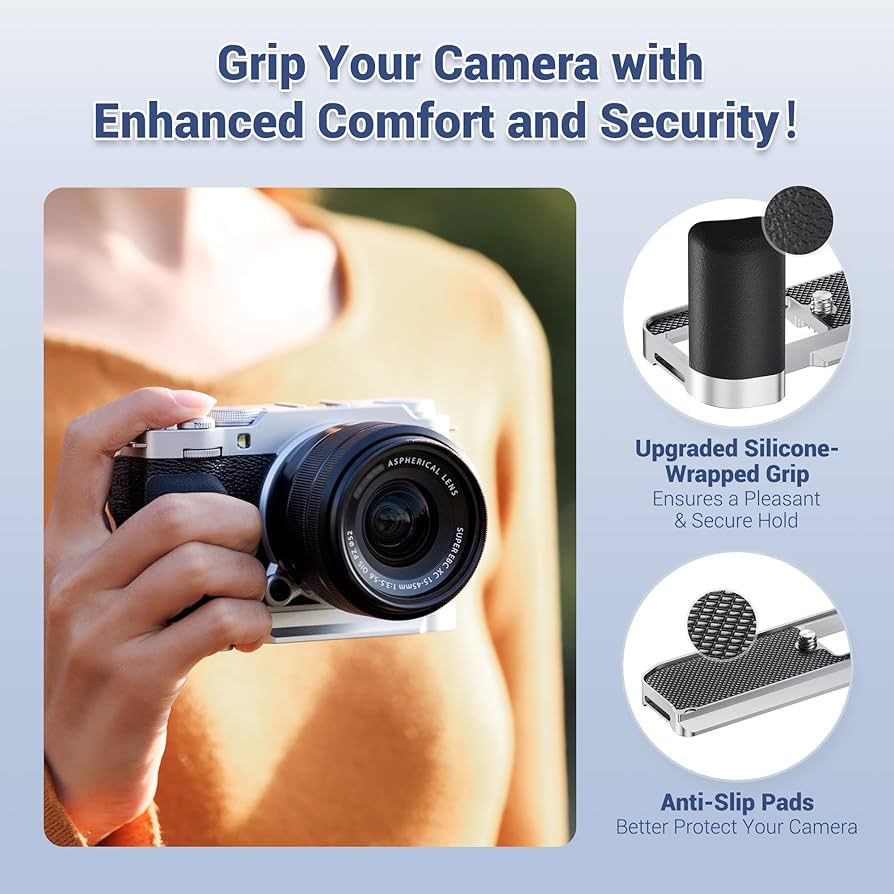 Amazon.com : JJC Metal Hand Grip Handgrip Secure L-Shape Bracket