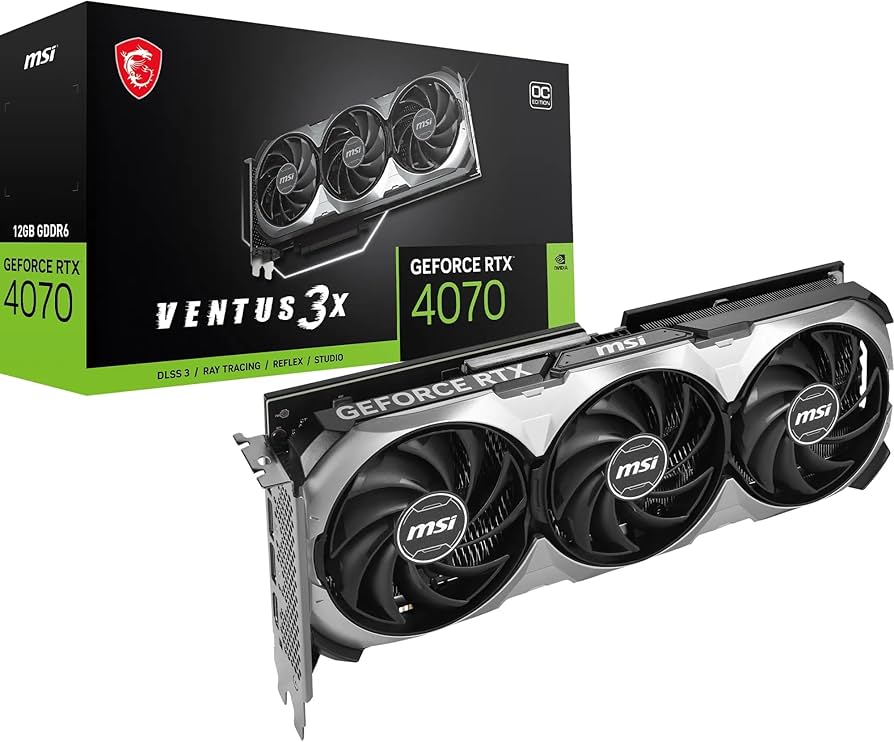 Amazon.com: MSI GeForce RTX 4070 Ventus 3X E1 12G OC Graphics Card
