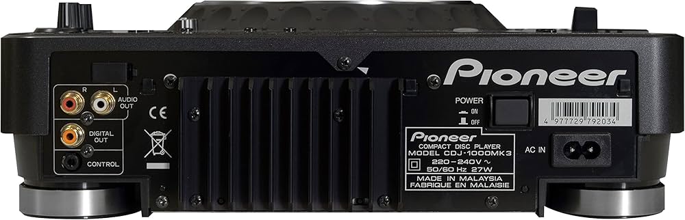 Pioneer DJ CDJ-1000MK3 Professional DJ CD Player with MP3, Black