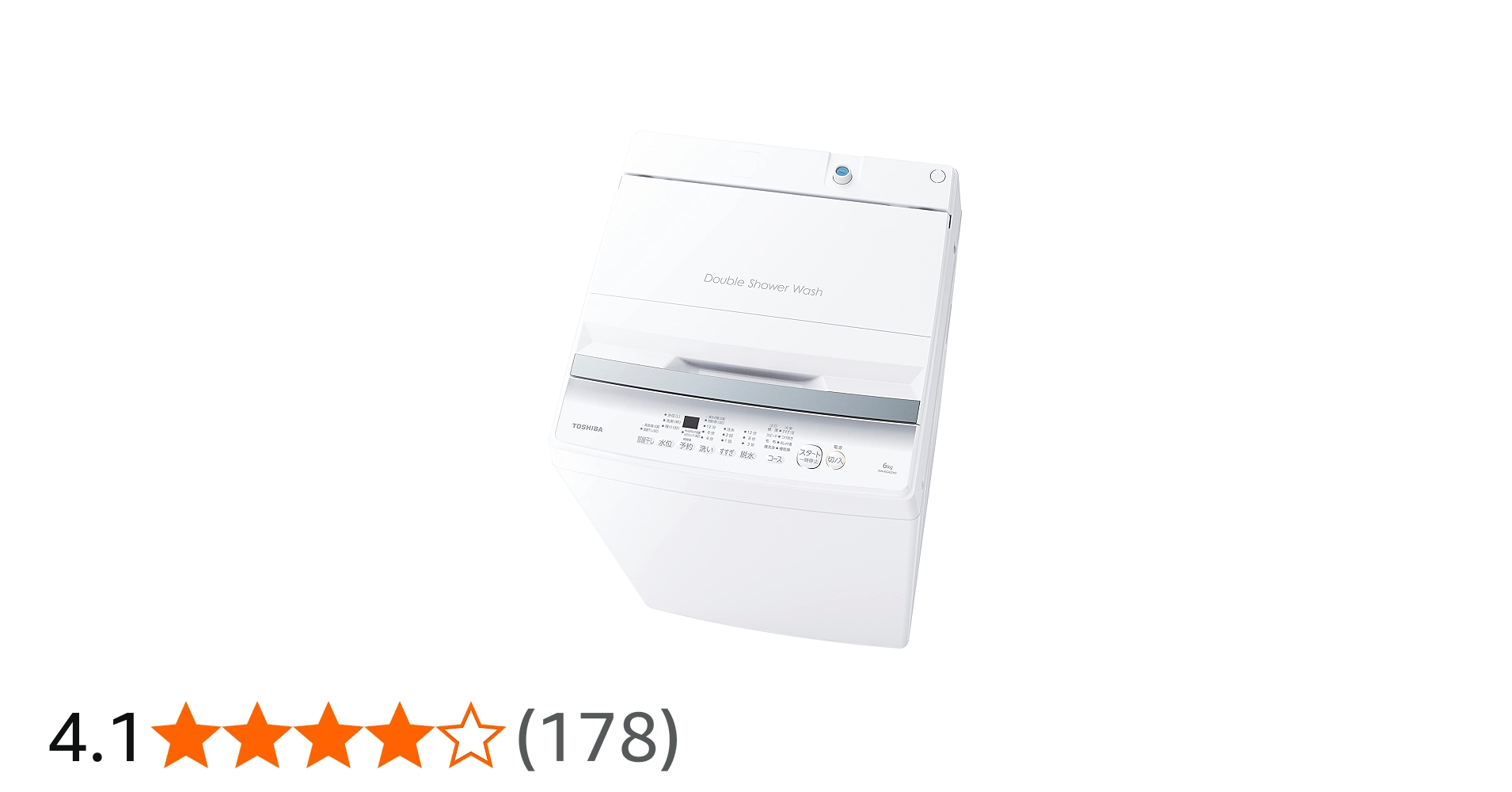 Amazon | TOSHIBA(東芝) 全自動洗濯機 6kg AW-6GA2(W) ひとり暮らし