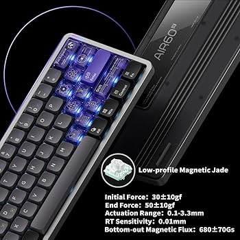 Amazon.com: nuphy Air60 HE Wired Magnetic Gaming Keyboard,61 Keys