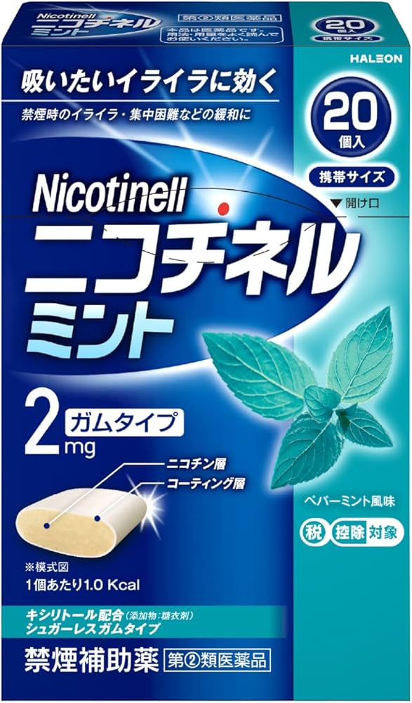 Amazon | 【指定第2類医薬品】 禁煙補助薬 ニコチネル ミント 20個