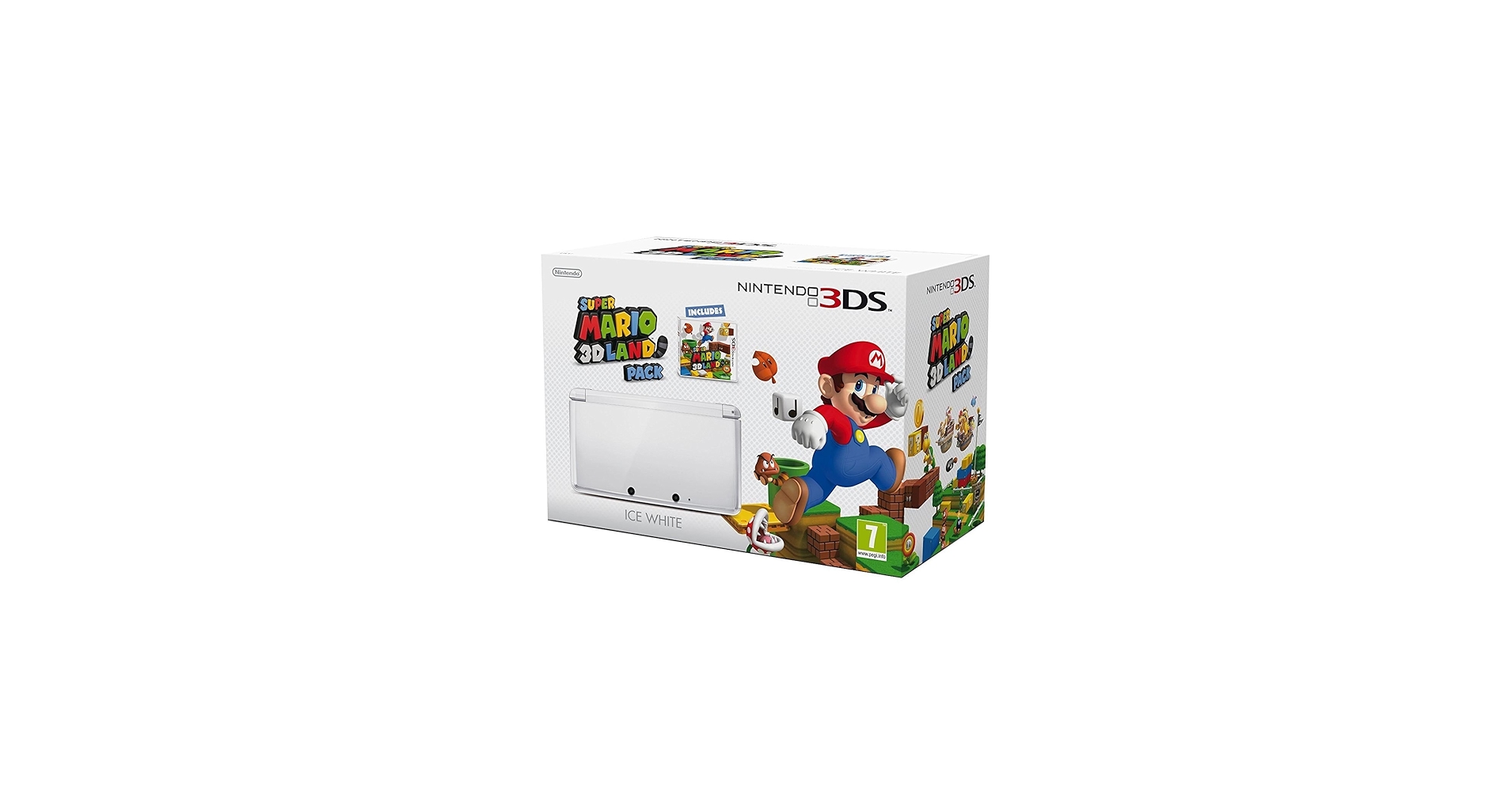 Amazon.com: Nintendo 3DS console Ice White/white Super Mario 3D