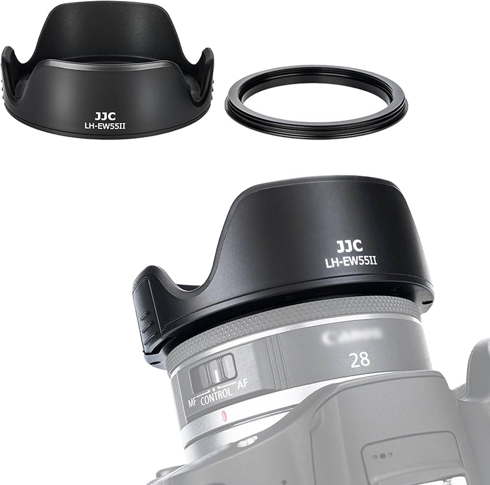 Amazon | JJC EW-55 可逆式 レンズフード + アダプタ キット 花形