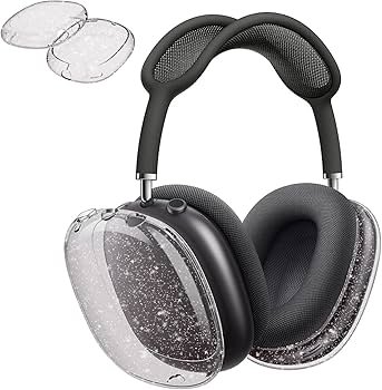 Amazon.com: Aircawin for AirPods Max Case Clear Black Glitter,for