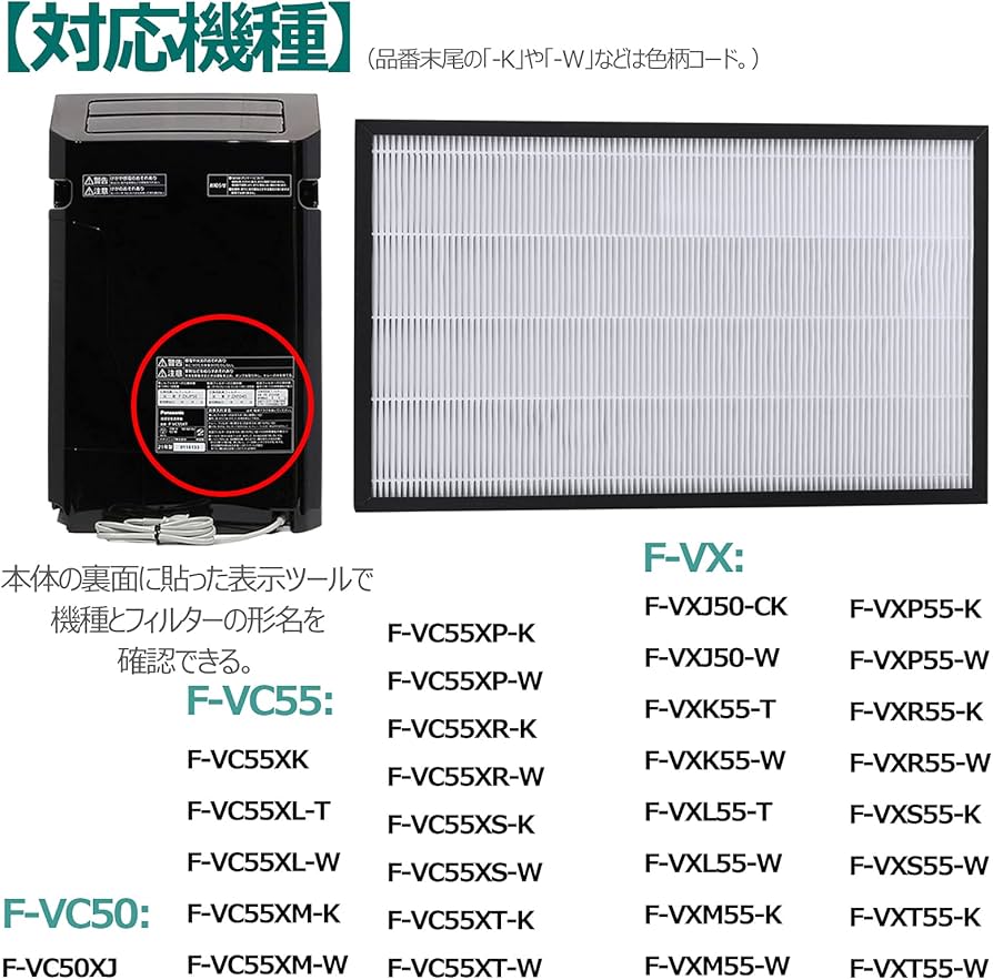 Amazon.co.jp: BBT F-ZXJP50 集じんフィルター 空気清浄機 F-VXT55