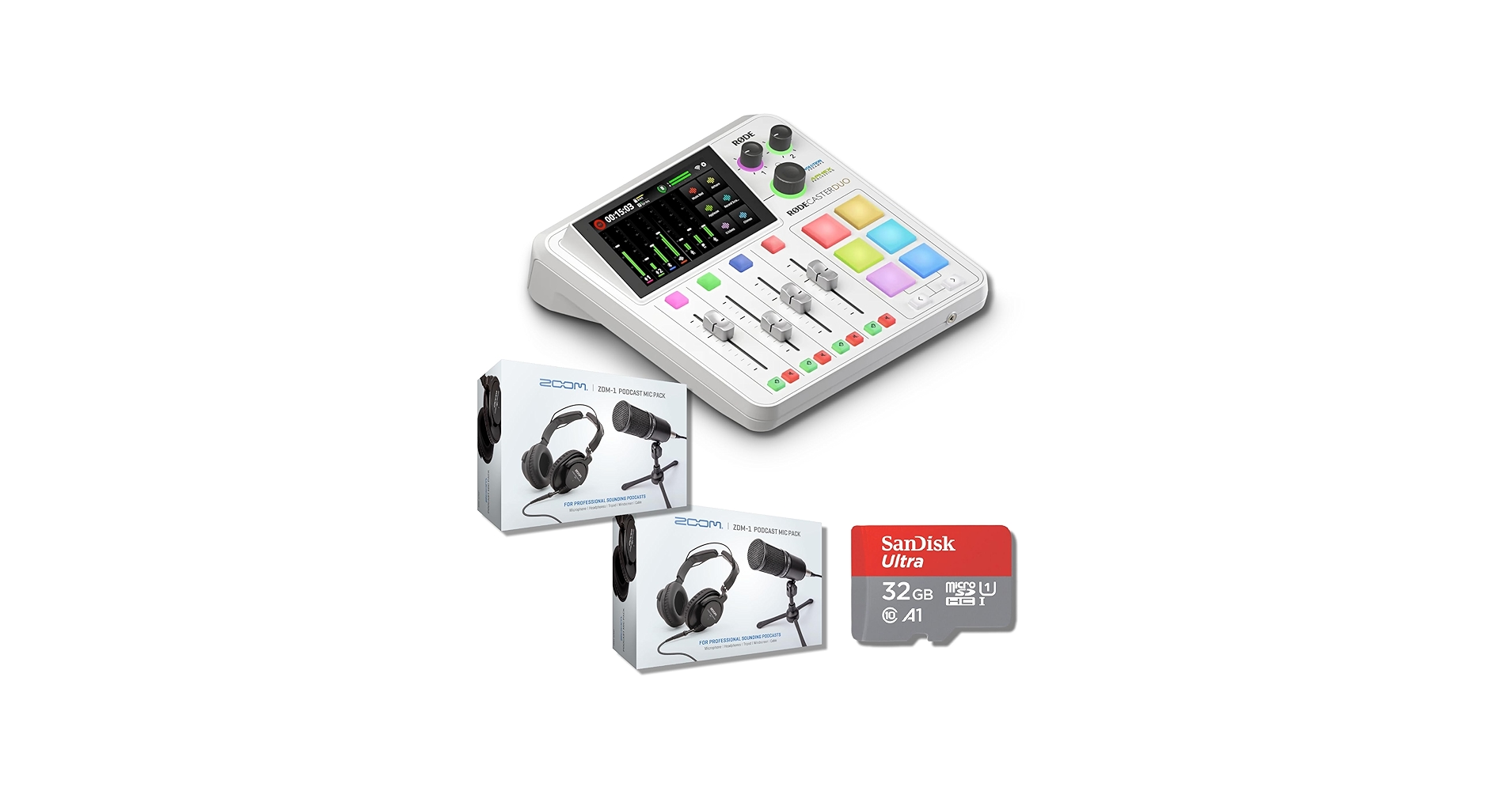 Amazon.com: Rode RODECaster Duo (White) Integrated Audio