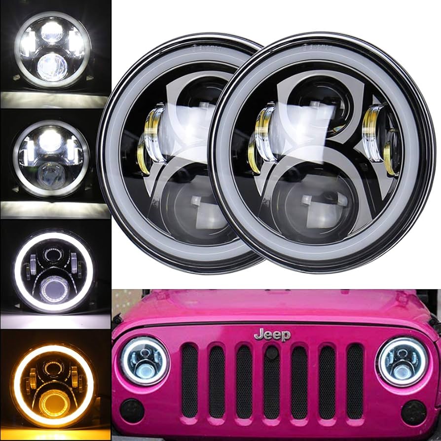 Amazon | 7インチ ledヘッドライト jkラングラーヘッドライト Hi/Lo