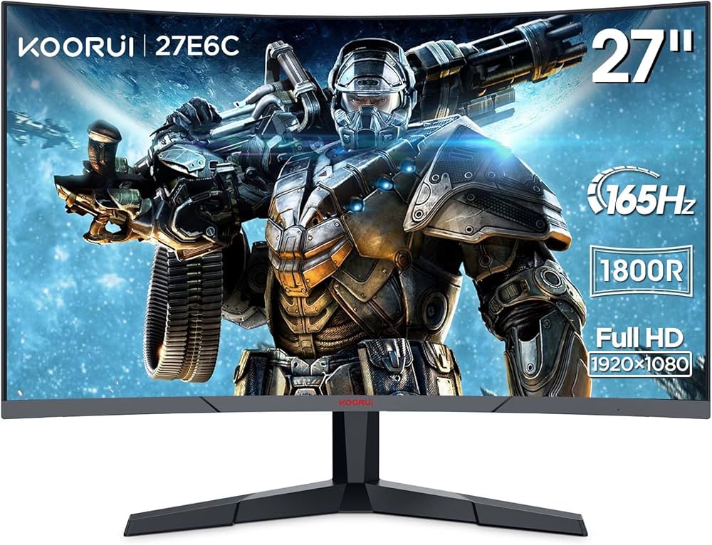 Amazon.co.jp: KOORUI ゲーミングモニター PCモニター 27インチ 湾曲