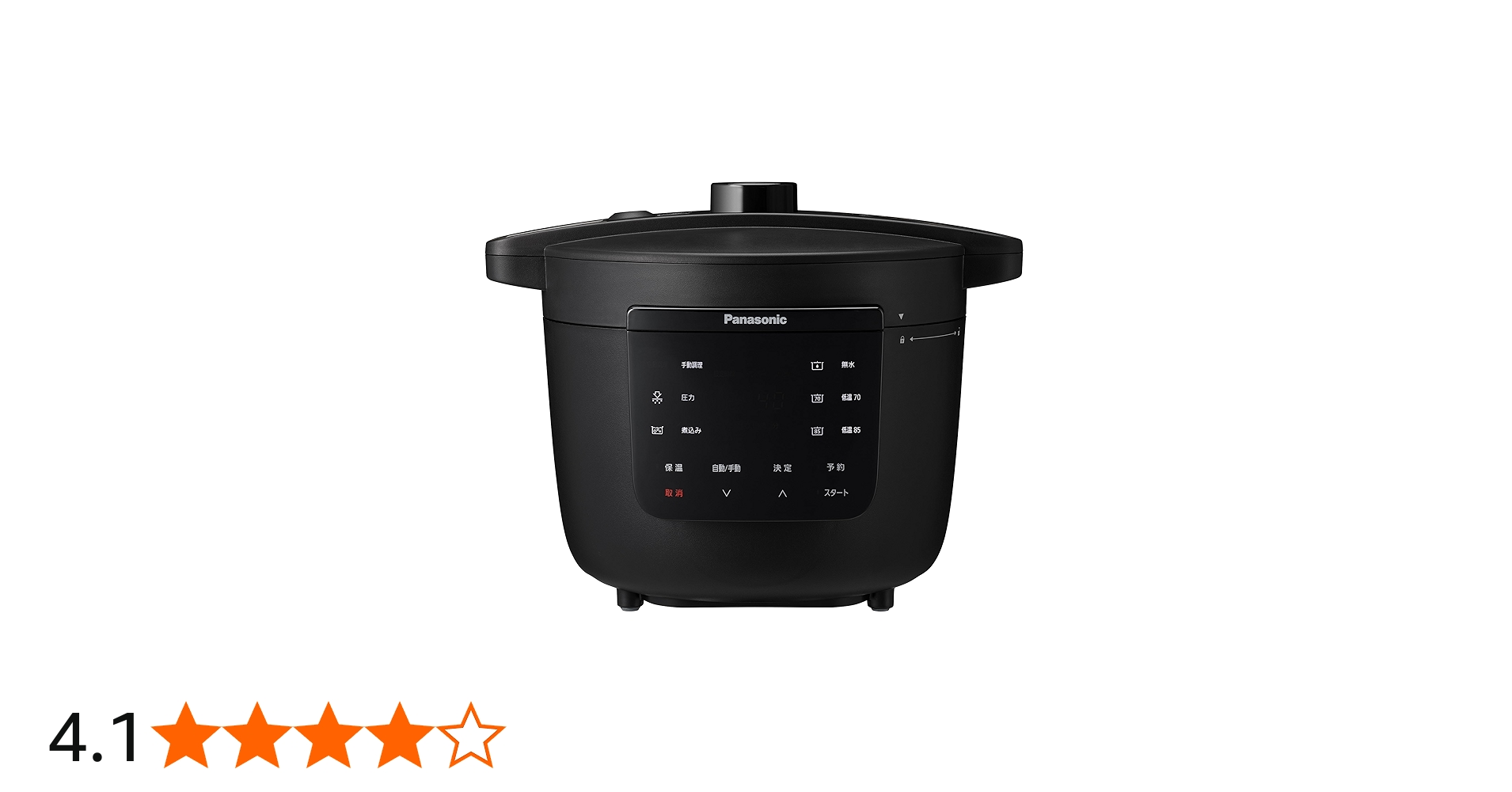 Amazon | パナソニック 電気圧力鍋 3.9L 最大6人分 圧力/低温/無水/煮