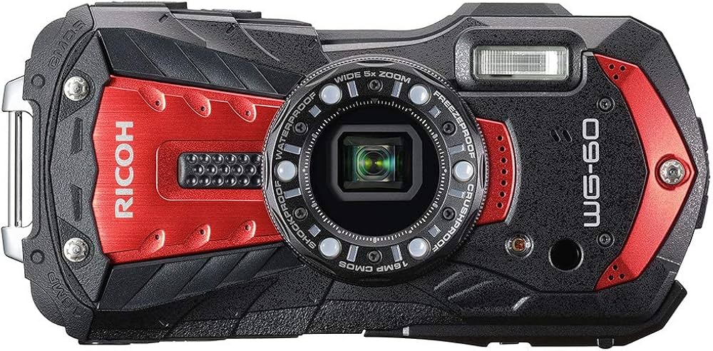 Amazon | RICOH WG-60 レッド 本格防水デジタルカメラ 14メートル防水