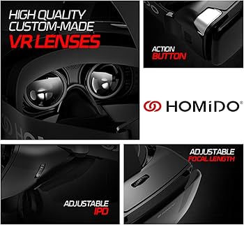 Amazon.com: VR Headset Homido V2 for iPhone and Android : Cell