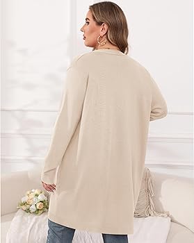 Amazon.com: TIANZHU Plus Size Comfy Cardigan for Women Soft Open