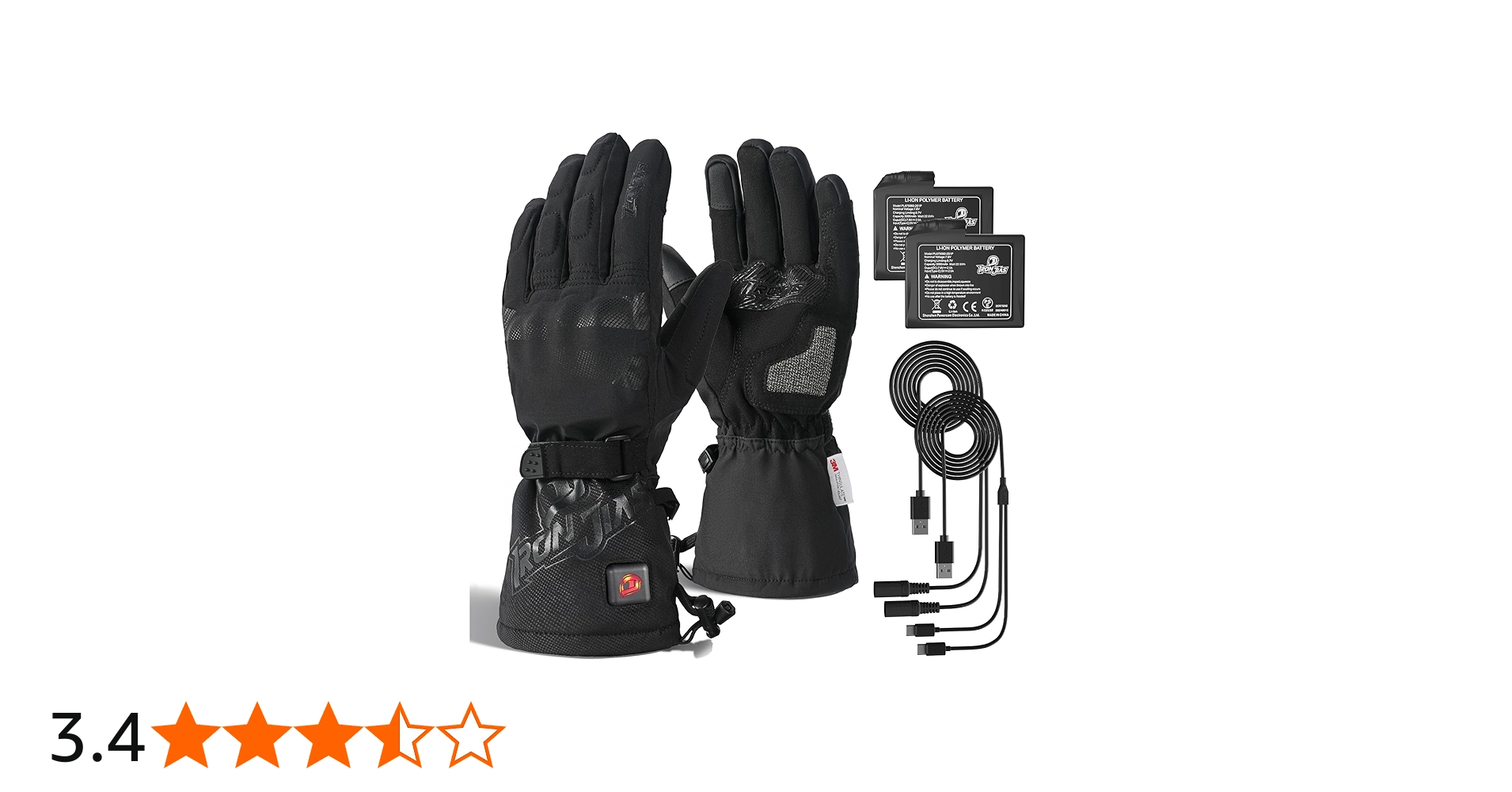 Amazon | IRON JIA'S 電熱グローブ バイク グローブ 冬 3000mAh 車載