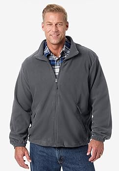 KingSize Men's Big & Tall Explorer Plush Fleece Full-Zip Jacket