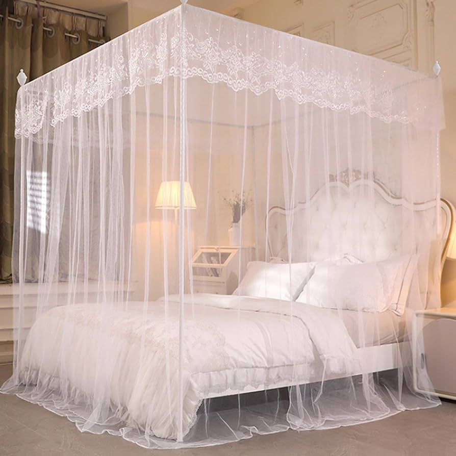 Amazon｜天蓋ベッドフレームポールフルサイズ天蓋ベッドフレームポスト