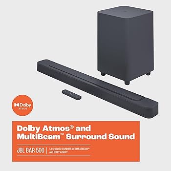 Amazon.com: JBL Bar 500: 5.1-Channel soundbar with MultiBeam™ and