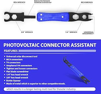 Amazon.com: Tntleays Mc4 Disconnect Tool, Solar Serpent 5-in-1
