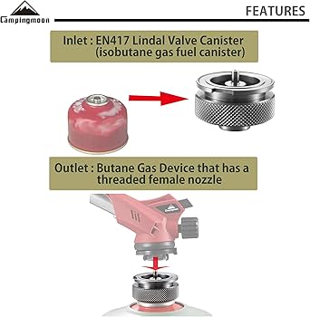 Amazon.com: CAMPINGMOON Camping Gas Stove Adapter convert EN417